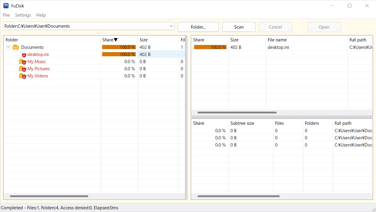 YuDisk scan results